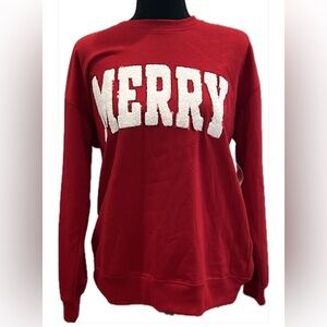 NWT Red MERRY sweater